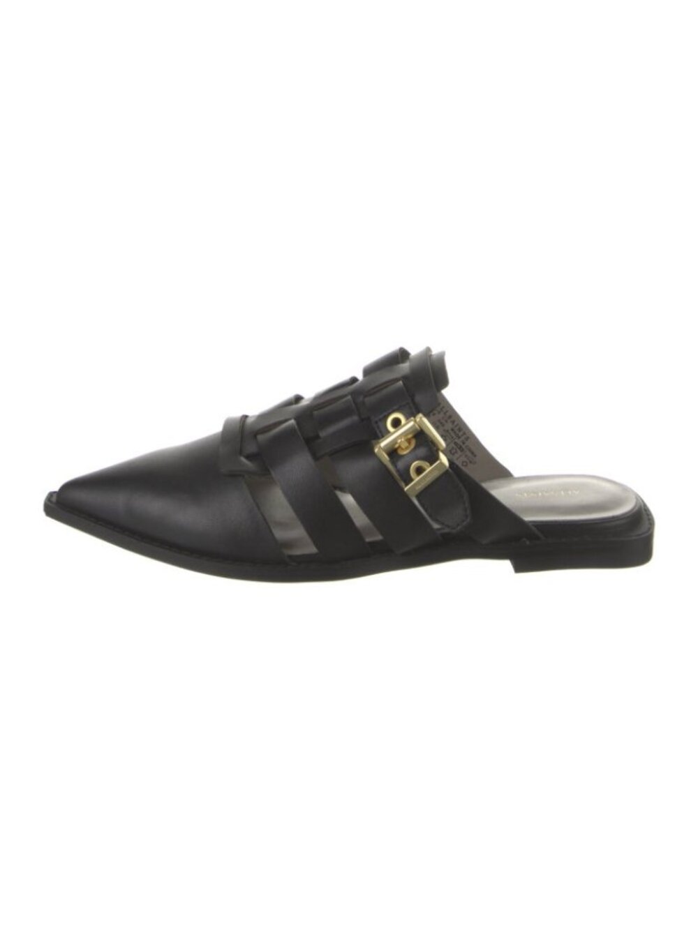 All Saints Black Leader Mules Size 9